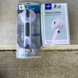 Grab Bar And Shower Spray