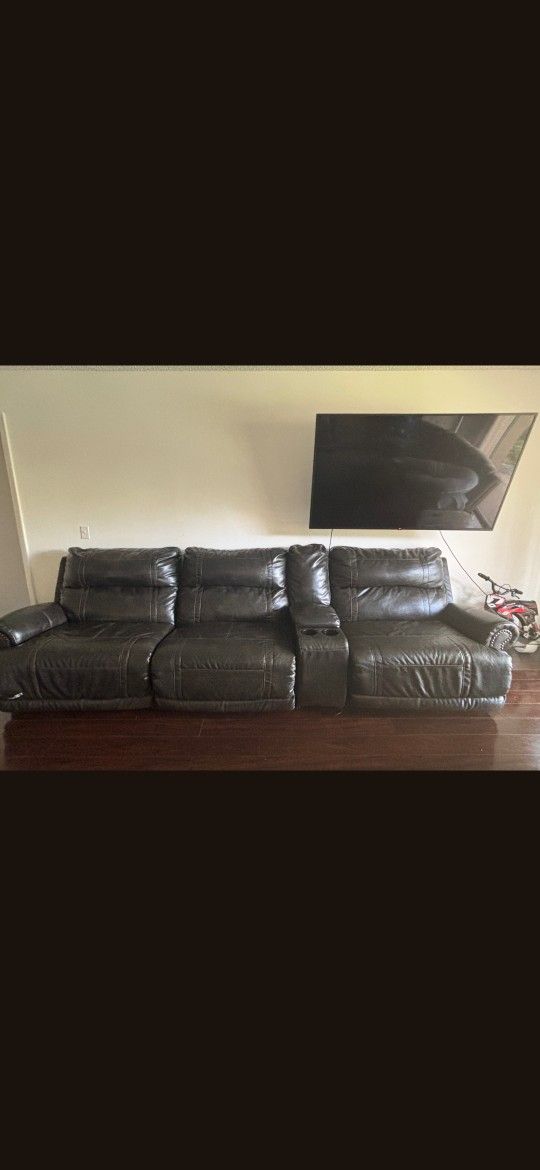 Reclining Leather Sofa