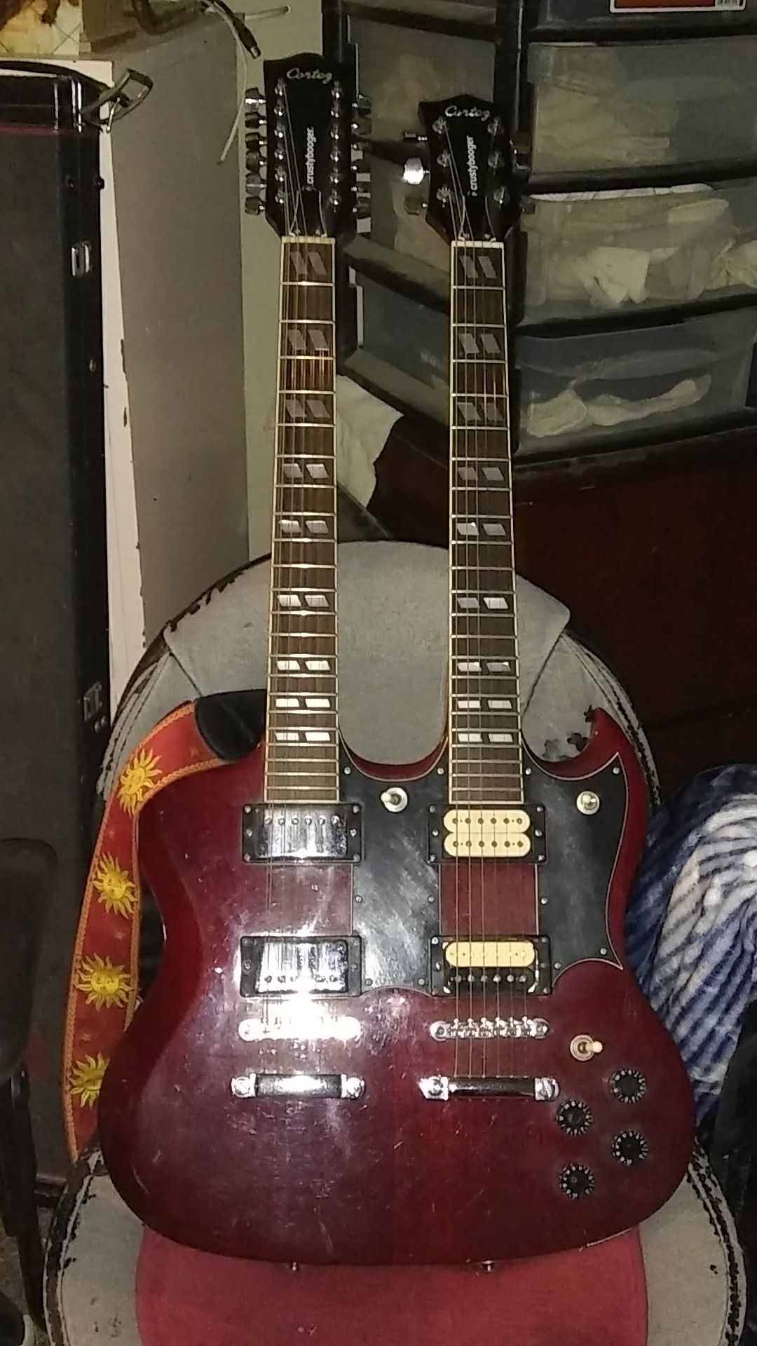 Cortez doubleneck guitar
