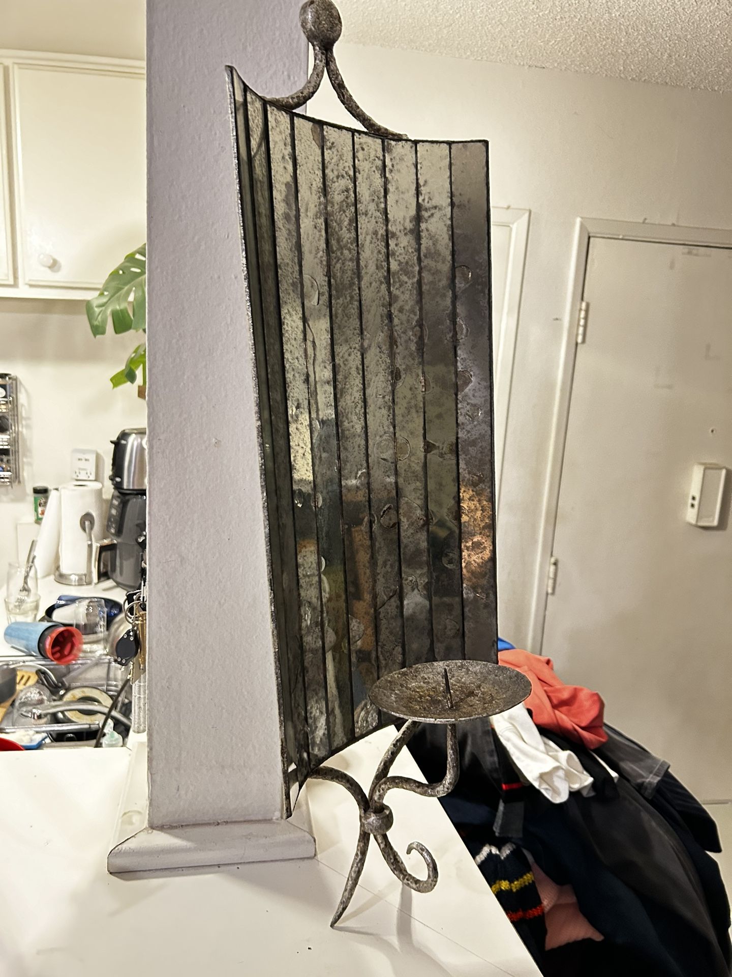 Antique Vintage Mirrored Wall Sconce
