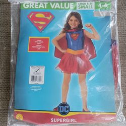 Child Size Small 4-6 Supergirl Halloween Costume.