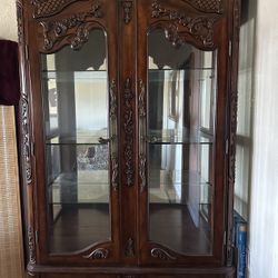 Beautiful China hutch Glass shelves and two drawers