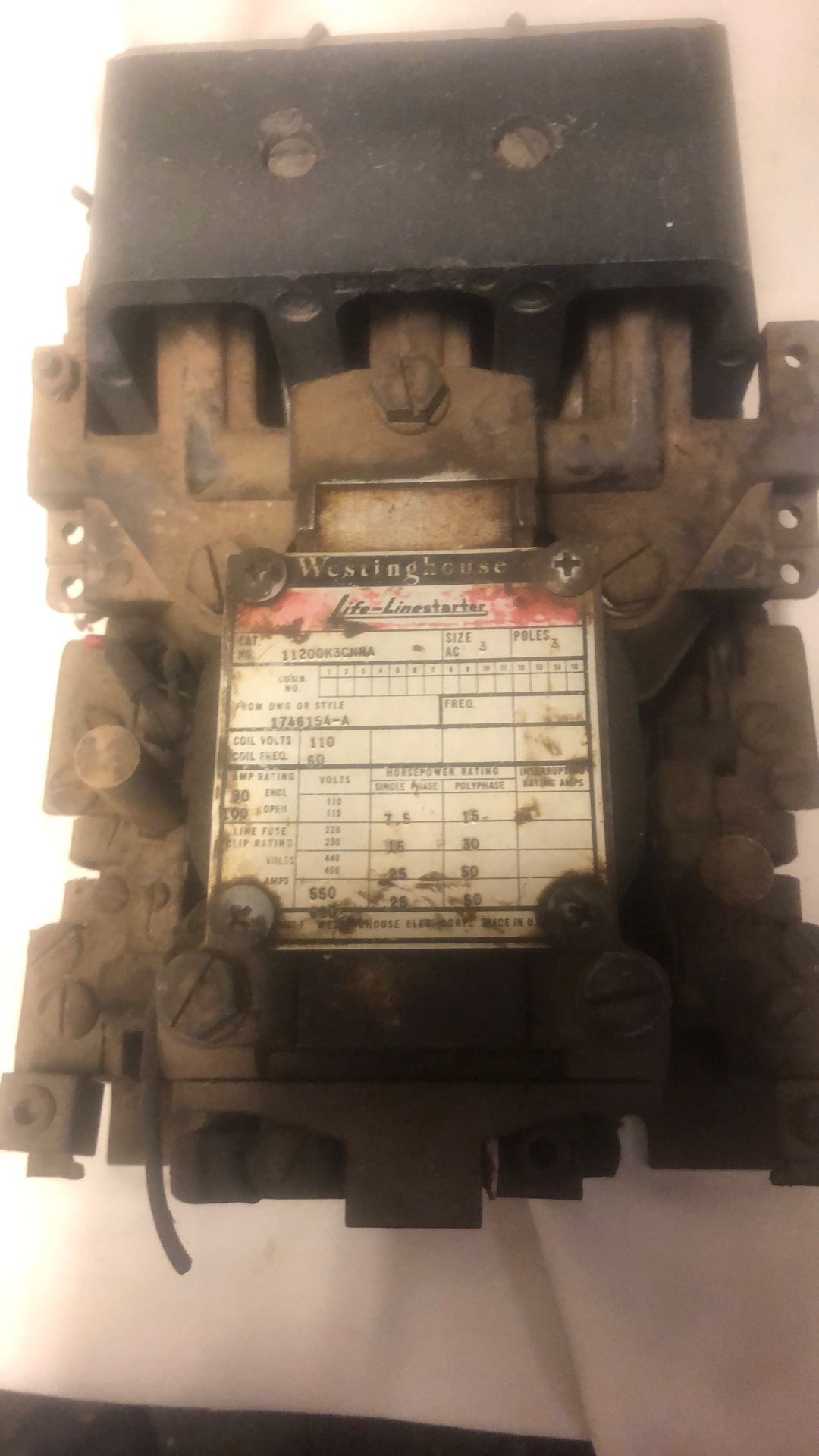 Westinghouse Life Linestarter Contactor
