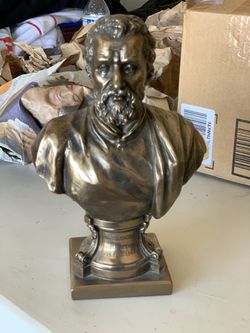 Michelangelo Bronze Finish Bust Sculpture