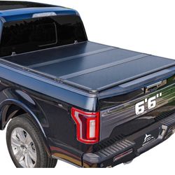 Hard Folding Truck Bed Tonneau Cover Compatiable With Ford F150 F-150 2015-2025 6.5 FT Standard Box, Tri Fold Style