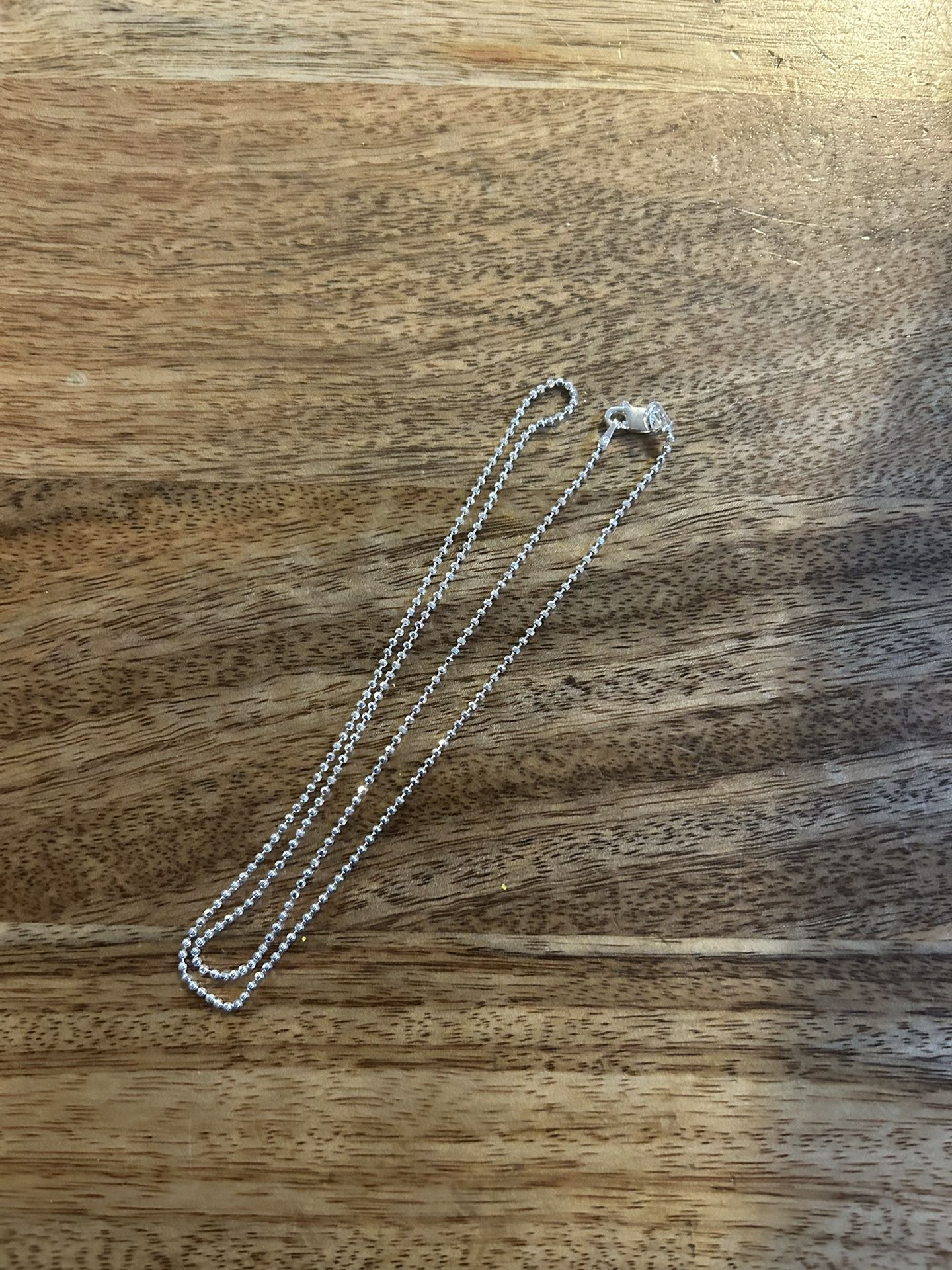 19” 1mm Ball Necklace Silver 