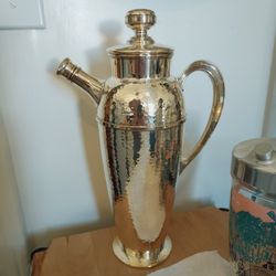Vintage Antique Silver Plated Cocktail Shaker C. 1926
