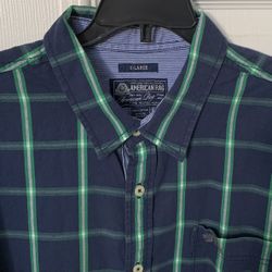 AMERICAN RAG PLAID LONG SLEEVE SHIRT  XL