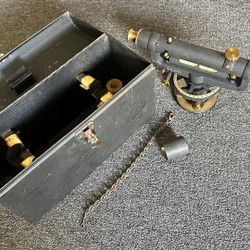 VNTG David White Co. Transit Scope Surveyor Instrument W/ Metal Case