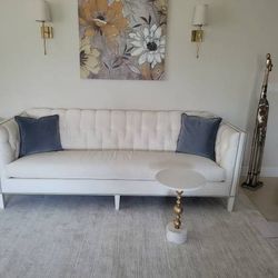 Reduced Mint white sofa 93" long paid $2600 plus tax
