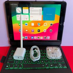 Apple IPad 9th Generation (10.2” Retina /Touch ID /IOS 18/ 2021 Model) 64GB with Pen, Keyboard  & Accessories (256gb $349) 