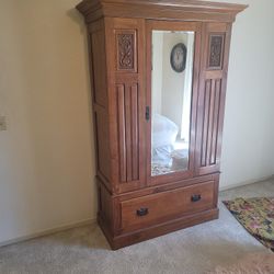 Antique Armoire -wardrobe -media Storage  $75