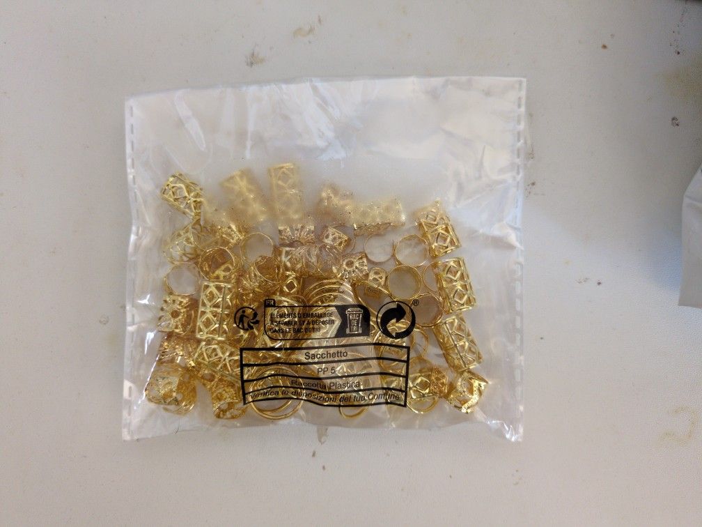 80 Golden Dreadlock Set