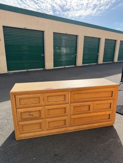 Wood 6-Drawer Double Dresser