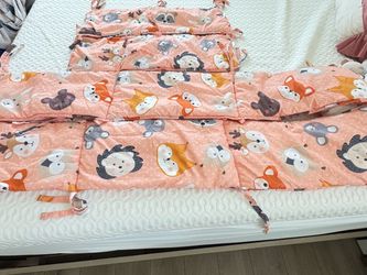 EXQ Home Deluxe Microfiber Crib Bumper