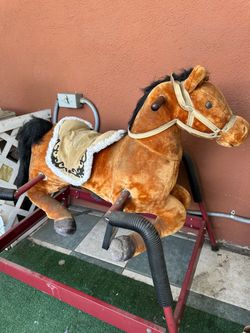 Plush spring rocking horse