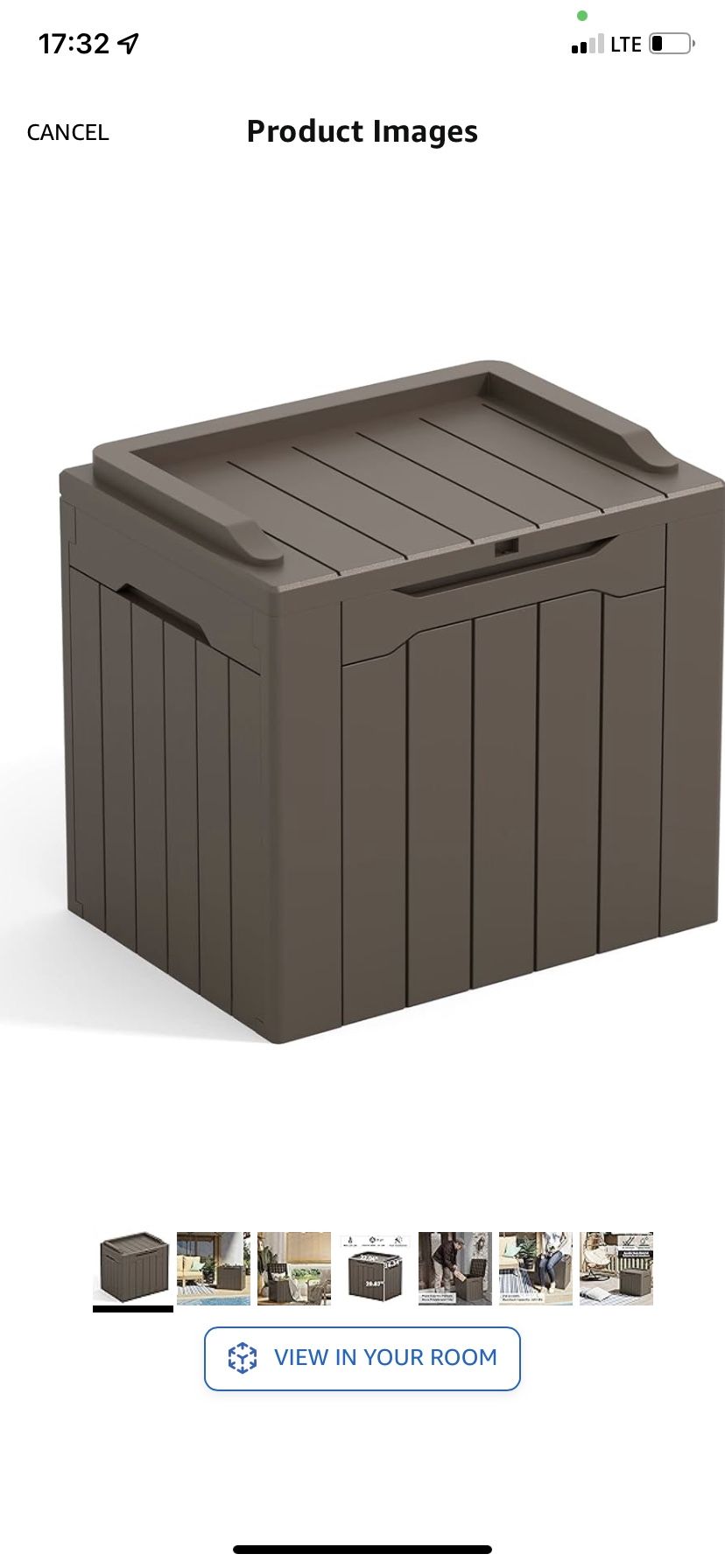  31 Gallon Resin Deck Box All Weather Outdoor Storage Boxes for Patio Furniture Set,Outdoor Toys,Garden Tools,Brown