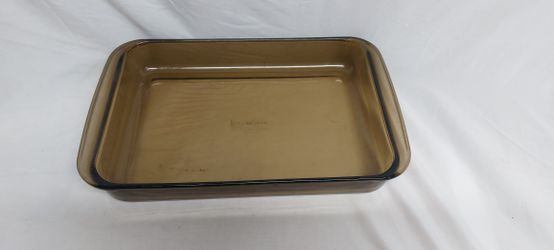 Vintage Pyrex #233-R Amber Brown Glass Baking Pan Casserole Dish 13”x 9”x 2” 3QT
