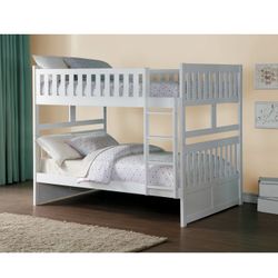 Brand New White/Gray/Brown Twin Twin Bunkbed