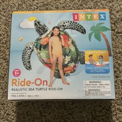 Intex Realistic Sea Turtle Ride-On*Pool Inflatable Float Water Toy* New Sealed 