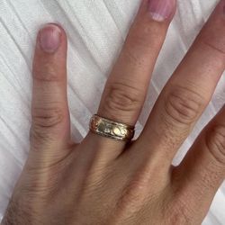 14K Yellow Gold Men Frederick Goldman Wedding Band, Size 10, 8mm, 6.27 G