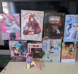 Anime Figure Collection Lot – Hatsune Miku, Rem, Power, Barry Allen Funko Pop & More