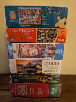New/Sealed 1000 Pieces Jigsaw Puzzles - $8 each