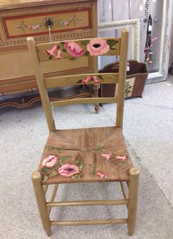 Painted poppy chair