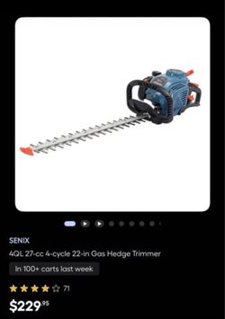 SENIX 4QL 27-cc 4-cycle 22-in Gas Hedge Trimmer