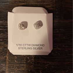 Real 1/10 Diamond earrings