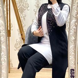 3 PCs Set Women Muslim Fashion Style Turkey . Size 44