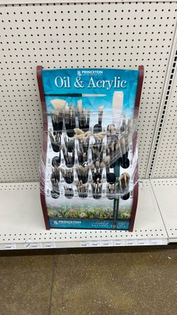 Princeton Oil and  Acrylic display assortment - all  in the picture plus display rack
