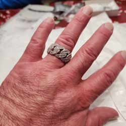 Mens 925 Sterling Silver Ring. Size 12