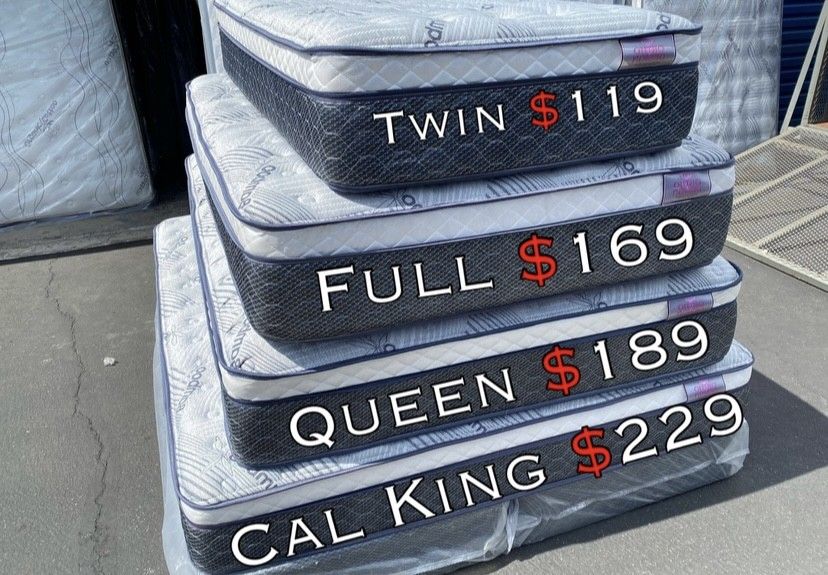 Queen Bamboo Plush Comfort Europillow Top 12inch Matres!!