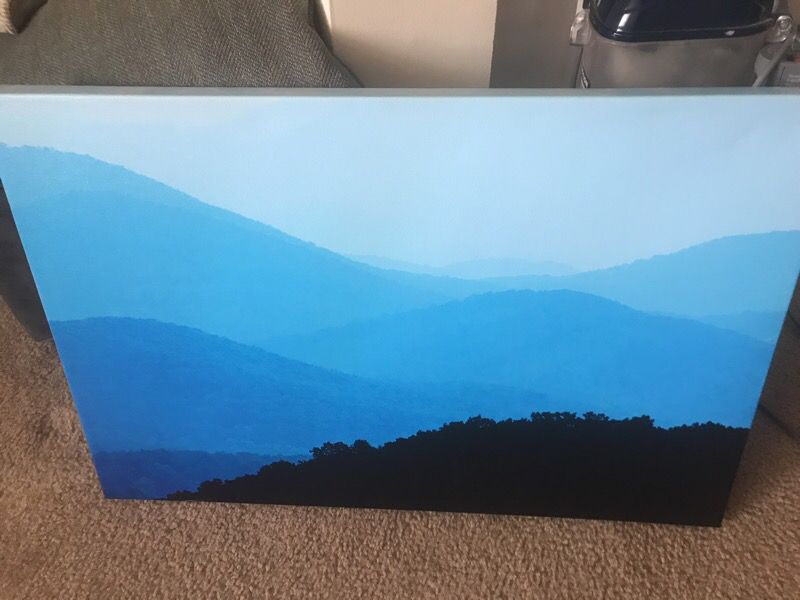 Blue ridge canvas photo print