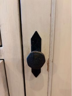 Black Iron Door Knob with Backplate