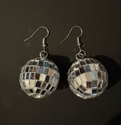 Disco ball earrings