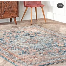 ✨️ R10#13 ($85) nuLOOM Georgia Impassioned Medallion Blue 8 ft. x 10 ft. Area Rug