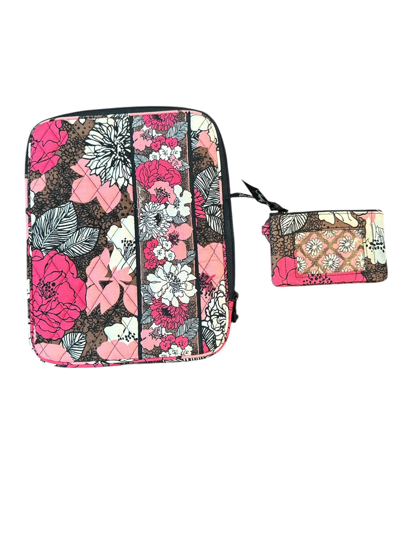 Vera Bradley Tablet Pouch And ID Case In mocha Rouge