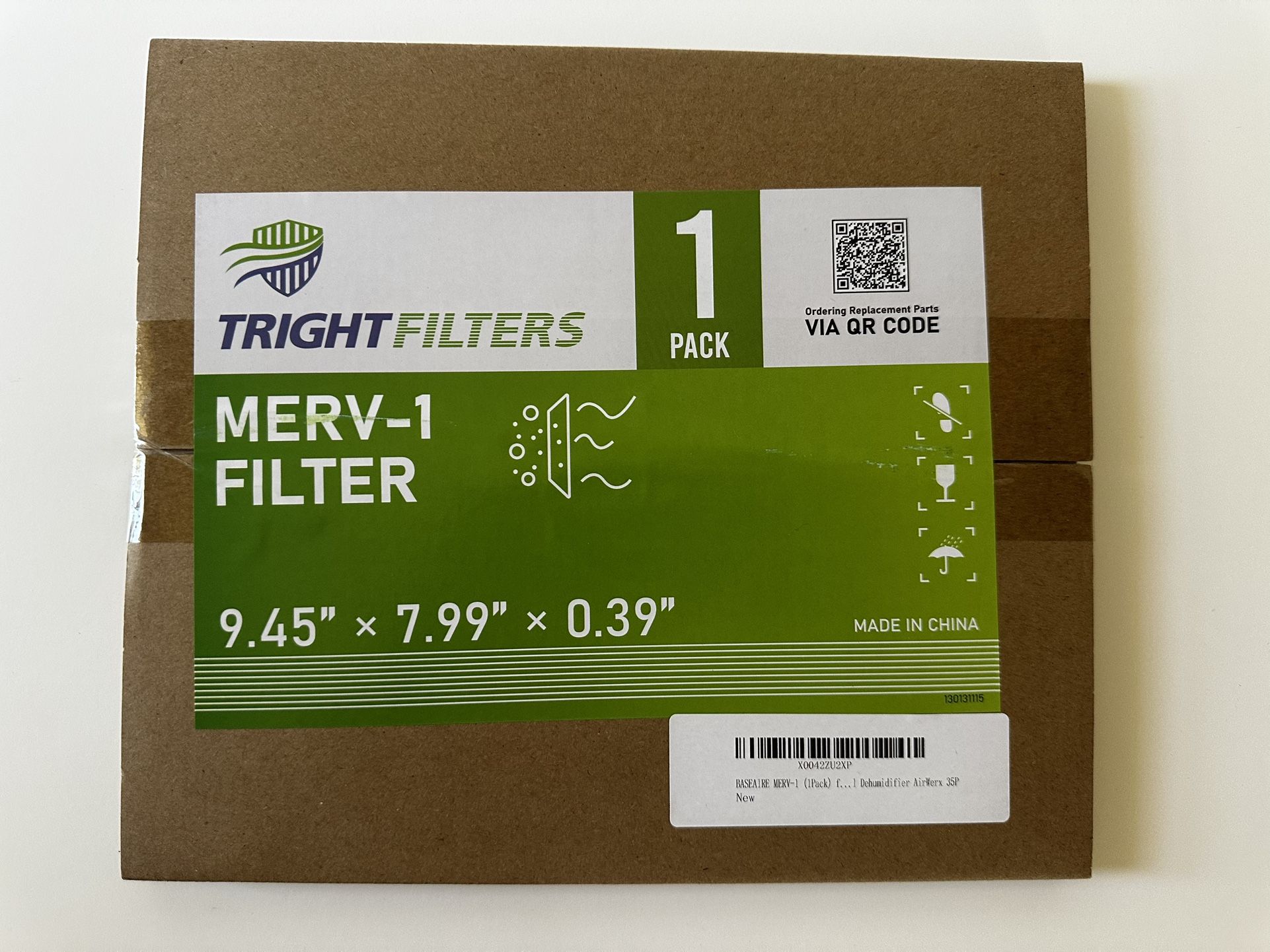 TRight MERV-1 Filter for AirWerx 35P Dehumidifier – 9.45 x 7.99 x 0.39 – New