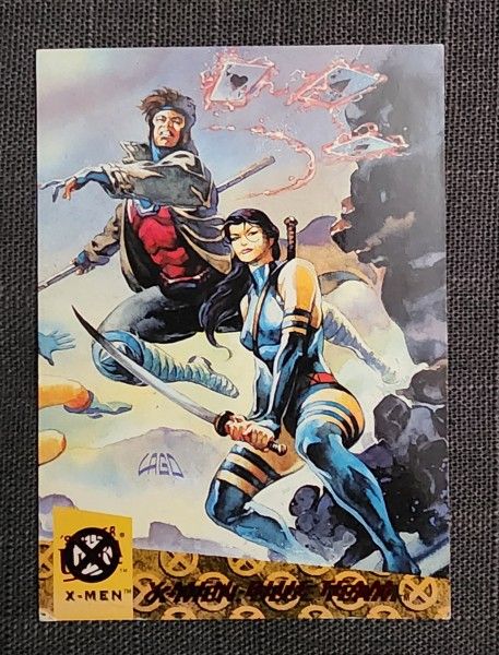 1994 Fleer Ultra X-Men Triptych Gambit, Psylocke X-Men Blue Team Card #3 of 6
