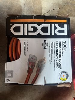 Ridgid 100ft Extensión Cord 10 Gauge
