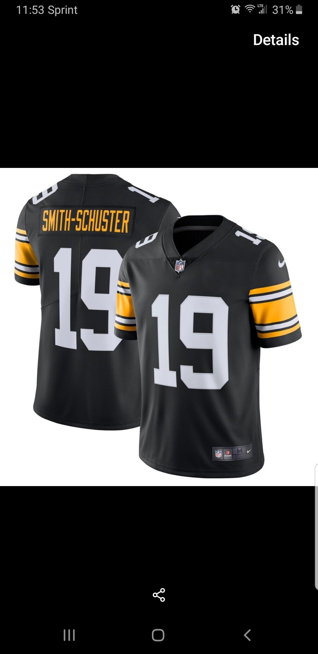 STEELERS JUJU SMITH-SCHUSTER JERSEY SIZE SM n med n 3XL 100% STITCHED