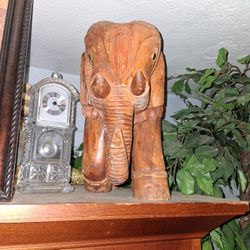 Two Wooden Elephant