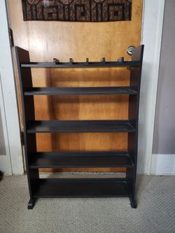 Black Wood 5-Tier cd, dvd holder.