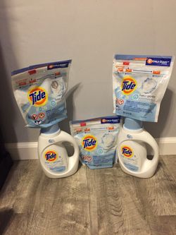 2tide liquid 25loads 40oz 3tide Pods 16cnts bundle for $20/pick up Gahanna