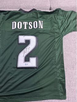 Jahan Dotson Signed Autograph Custom Jersey -Beckett Coa - Philadelphia Eagles