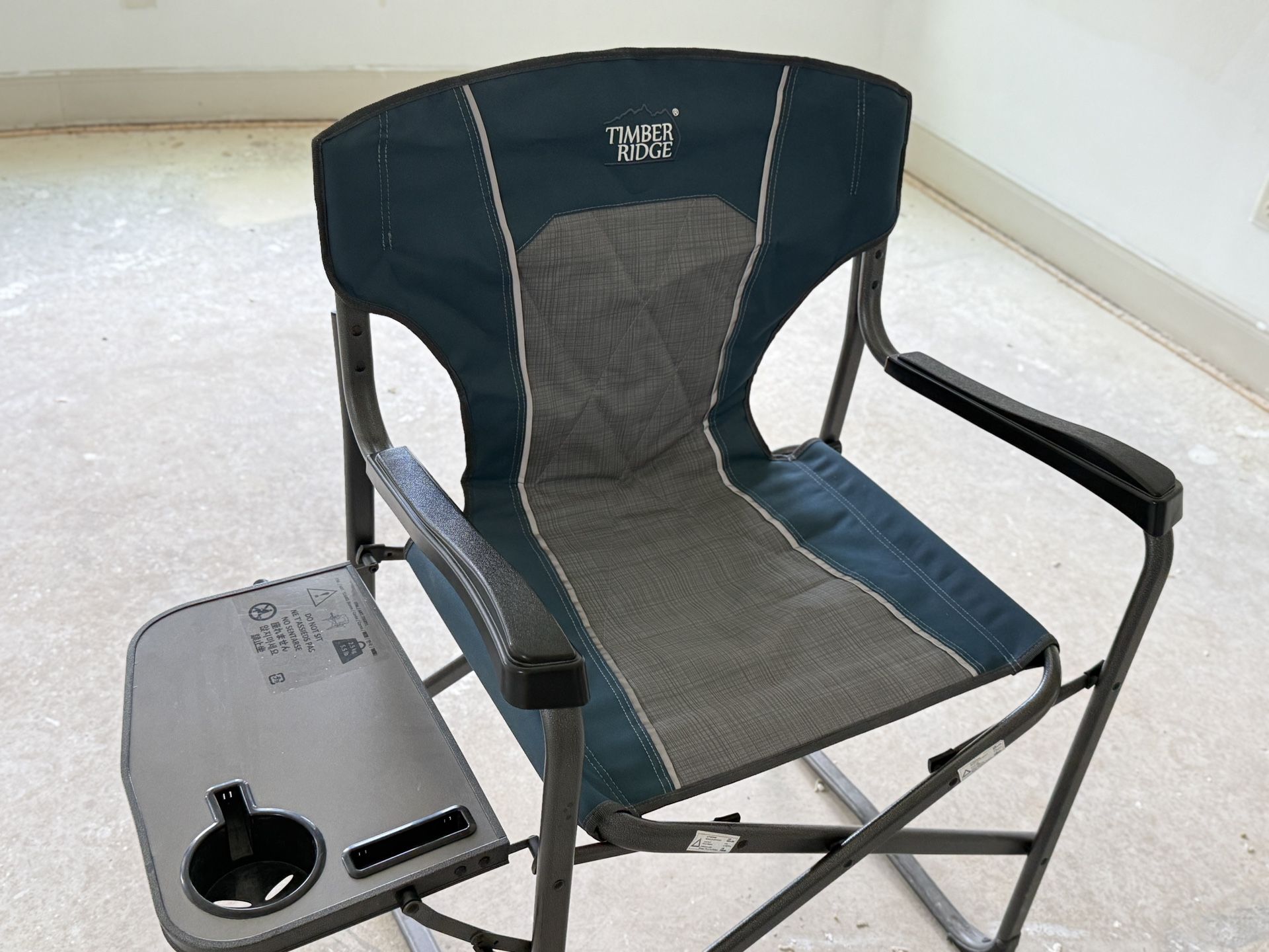 Timber Ridge XXL Upgraded Oversized Directors Chairs with Foldable Side Table