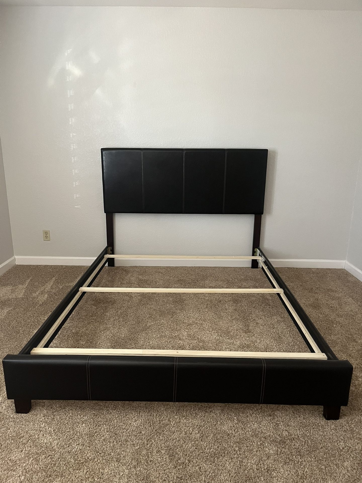 Black Leather Bedframe