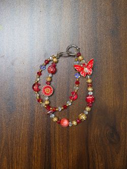 Red butterfly bag chain